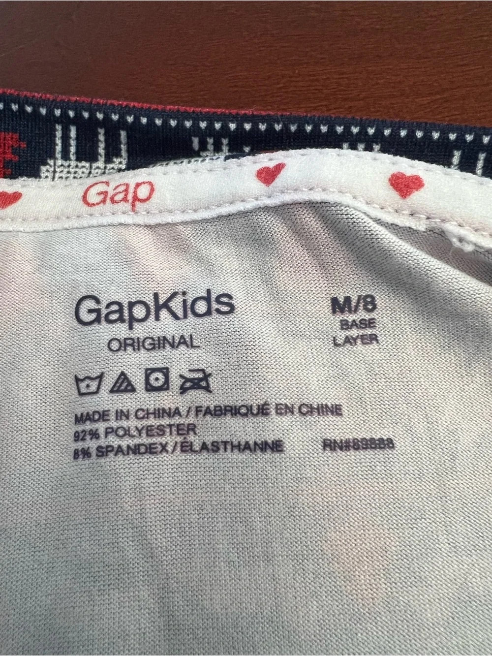 GAP Kids Red, Navy & White Holiday Reindeer Two-Piece Pajama Set